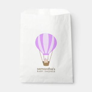 Baby in Purple Balloon Baby Shower Favour Bags