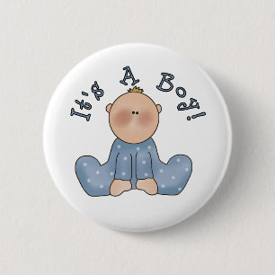 Baby in Sleeper It's a Boy 6 Cm Round Badge