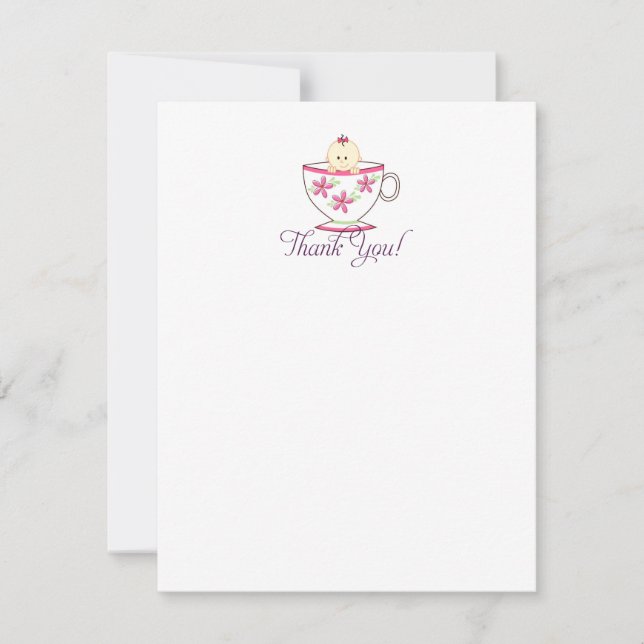 Baby in Tea Cup, Thank You Cards (Front)