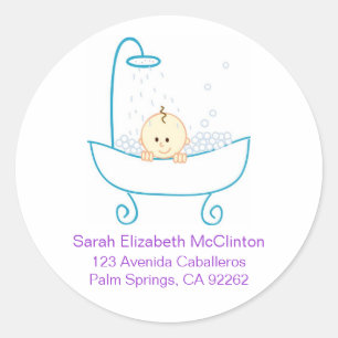 Baby in Tub Address Labels