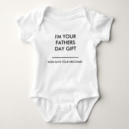 BABY / INFANT CUSTOM FATHERS DAY FUNNY BY ZAZZ_IT BODYSUIT