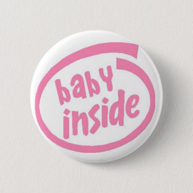 Baby Inside Button - Pink (Front)