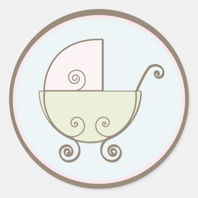 Baby Invitation or Favour Sticker (Front)