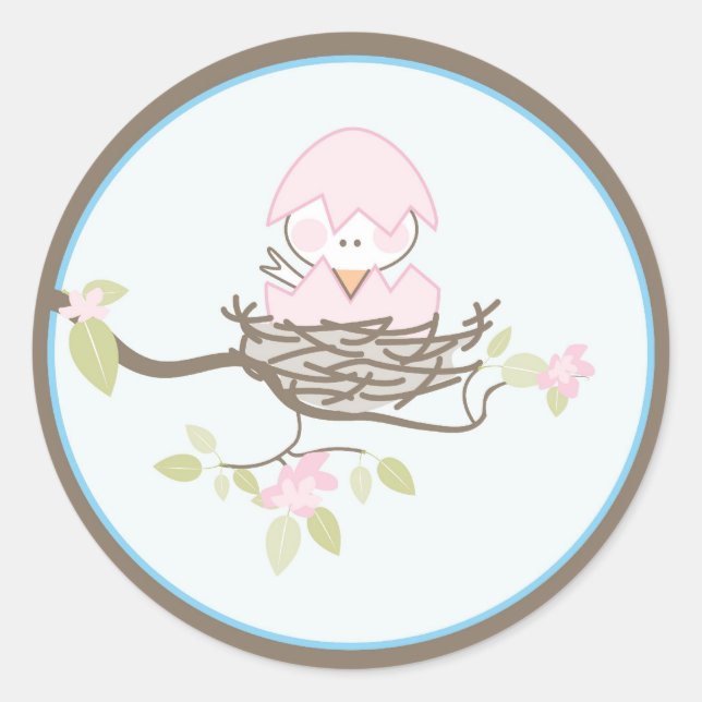 Baby Invitation or Favour Sticker (Front)