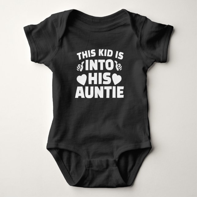baby is auntie's favourite nephew bodysuit (Front)