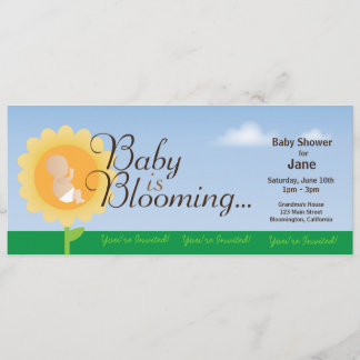 Baby Is Blooming Baby Shower Invitation