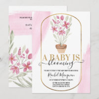 Baby Is Blooming Floral Watercolor Baby Shower