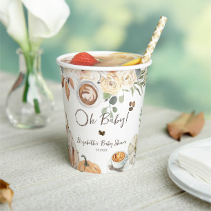 Baby is Brewing   Autumn Coffee Baby Shower Paper Cups