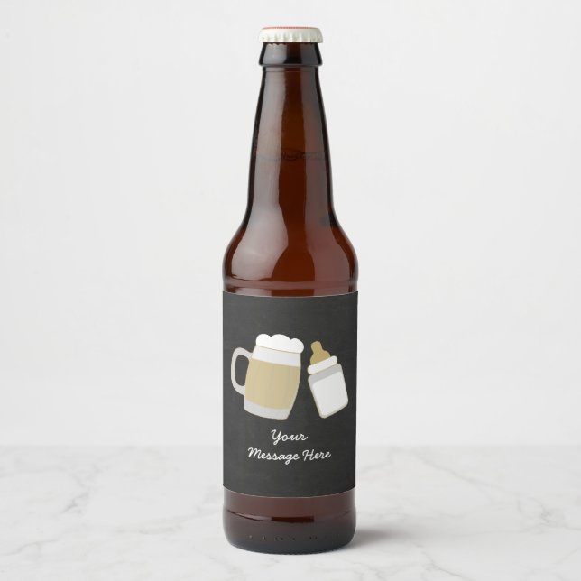 Baby Is Brewing Baby Shower Beer Bottle Label (Front)