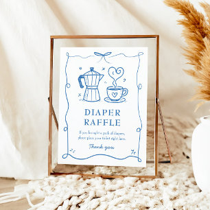 Baby is Brewing Baby Shower Diaper Raffle Game Poster
