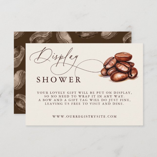 Baby is Brewing Baby Shower Display Shower Enclosure Card (Front/Back)