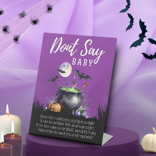 Baby Is Brewing Baby Shower Don't Say Baby Game Pedestal Sign