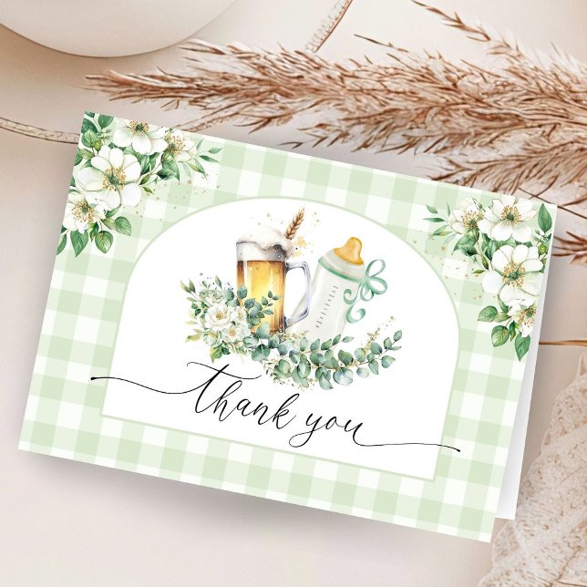 Baby Is Brewing Baby Shower Folded Thank You cards (Creator Uploaded)