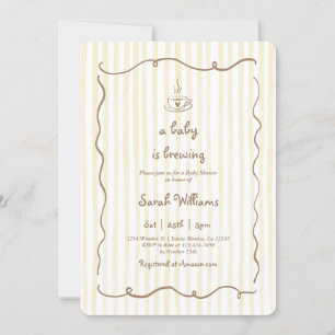 Baby is brewing Baby Shower Invitation