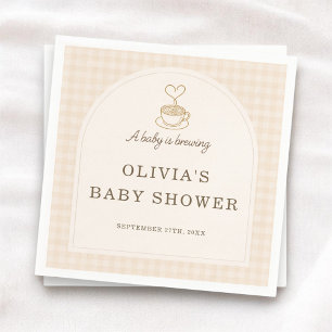 Baby is Brewing Baby Shower Party Napkin