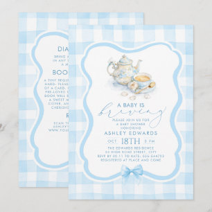 Baby is Brewing Baby Shower Tea Party All in One Invitation