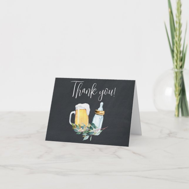 Baby is Brewing Baby Shower Thank You Card (Front)