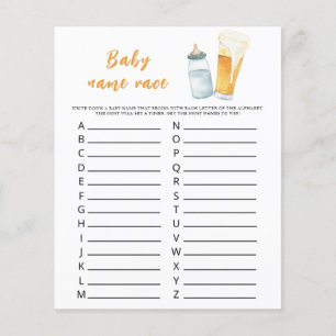 Baby is brewing beer - Baby name race game