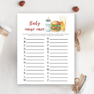 Baby is brewing beer - Baby name race game