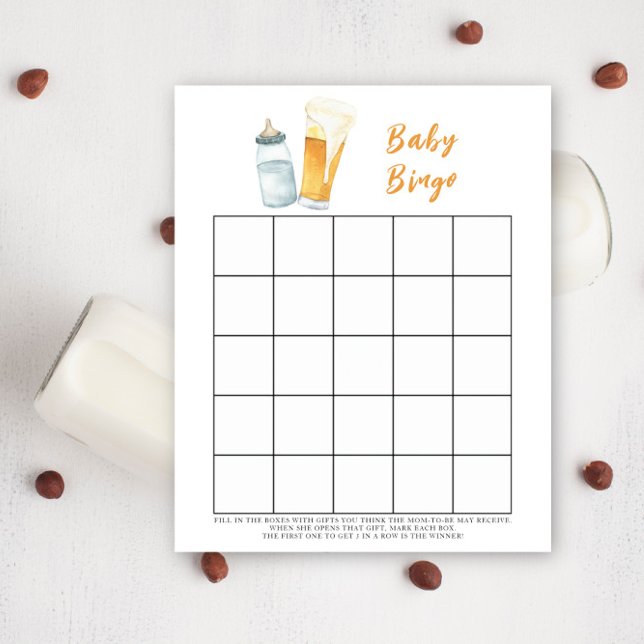 Baby is brewing beer Baby shower bingo game (Creator Uploaded)