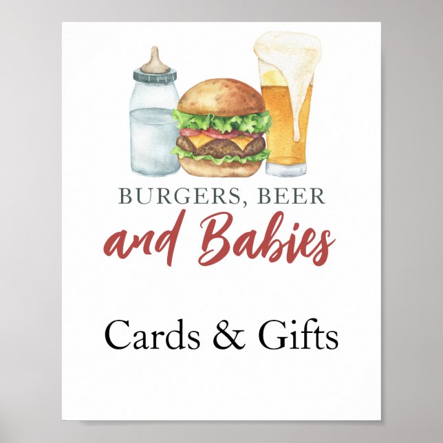 Baby is brewing beer Cards and gifts baby shower Poster (Front)