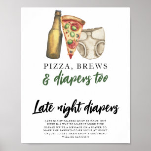 Baby is brewing beer Late night diapers game  Poster