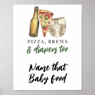 Baby is brewing beer Name that baby food Poster