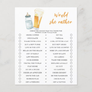 Baby is brewing beer Would she rather