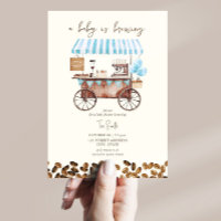 Baby Is Brewing Blue Coffee Cart Boy Baby Shower
