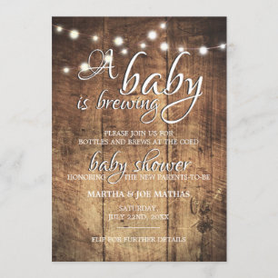 Baby Is Brewing Bottles And Brews Coed Baby Shower Invitation