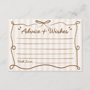 Baby Is Brewing Coffee Advice and Wishes Enclosure Card