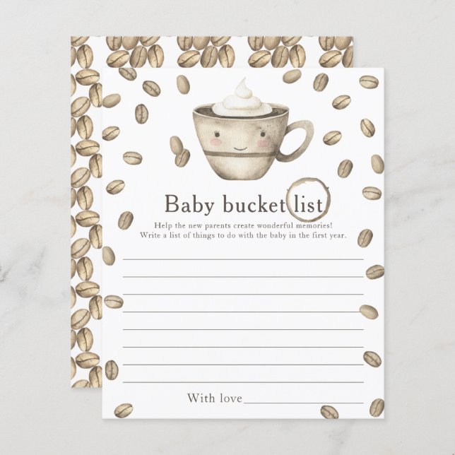 Baby is brewing coffee - Baby bucket list (Front/Back)