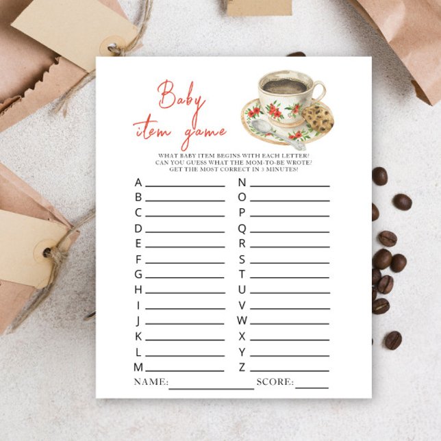 Baby is brewing coffee baby shower Baby Item Game (Creator Uploaded)