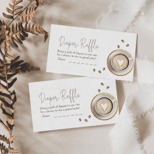 Baby Is Brewing Coffee Baby Shower Diaper Raffle  Enclosure Card