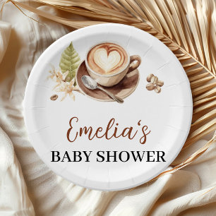 Baby is Brewing Coffee Baby Shower Party Paper Plate