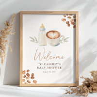 Baby is Brewing Coffee Baby Shower Welcome Sign