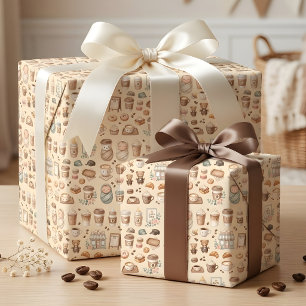 Baby Is Brewing Coffee Baby Shower Wrapping Paper