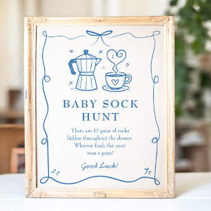 Baby is Brewing Coffee Baby Sock Hunt Sign
