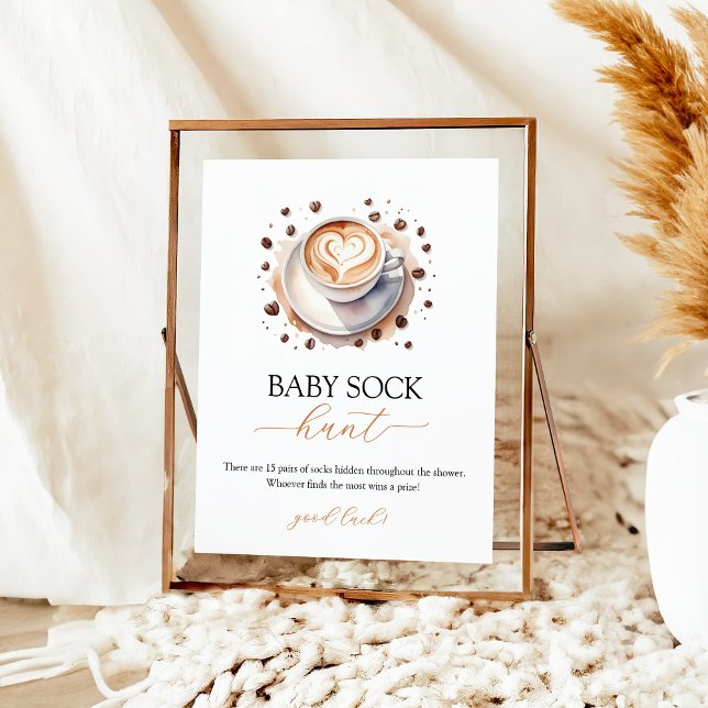 Baby is Brewing Coffee Baby Sock Hunt Sign (Creator Uploaded)