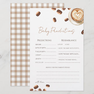Baby is Brewing Coffee Bean Baby predictions Card