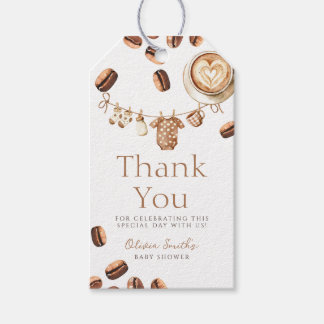 Baby is Brewing Coffee Bean Thank You baby shower Gift Tags