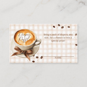 Baby is Brewing Coffee Bean Theme Baby Shower Enclosure Card