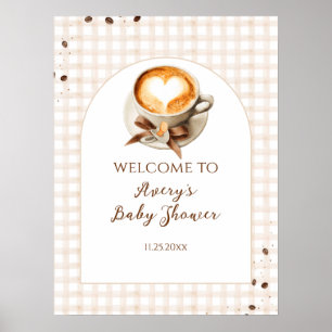 Baby is Brewing Coffee Bean Theme Baby Shower Poster