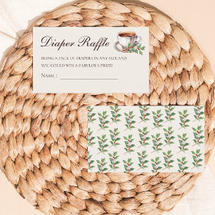 Baby is Brewing Coffee brown Baby Shower Diaper Enclosure Card