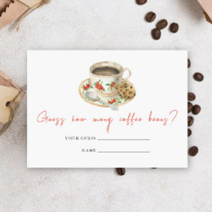 Baby is Brewing coffee cup How many coffee beans Enclosure Card