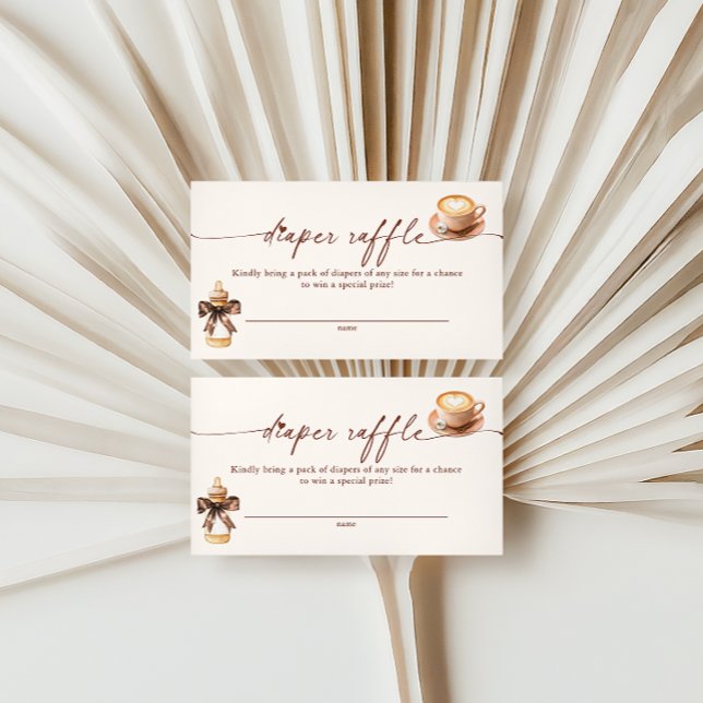 Baby Is Brewing Coffee Diaper Raffle Card (Creator Uploaded)