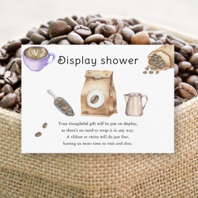 Baby is Brewing Coffee Display shower Enclosure Card (Creator Uploaded)