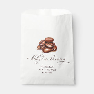 Baby is Brewing Coffee Gender Neutral Baby Shower Favour Bags