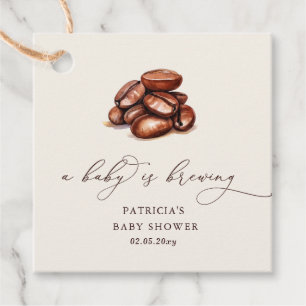 Baby is Brewing Coffee Gender Neutral Baby Shower Favour Tags