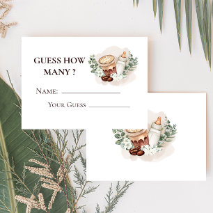 Baby is Brewing Coffee Greenery Guess How Many Enclosure Card